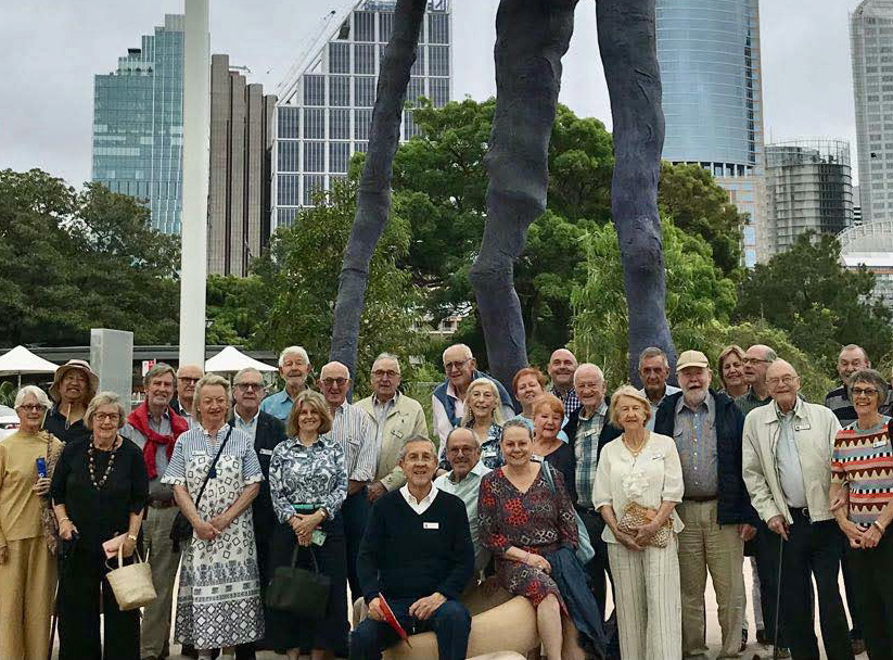 group outside art gallery